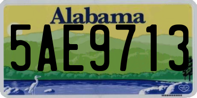 AL license plate 5AE9713