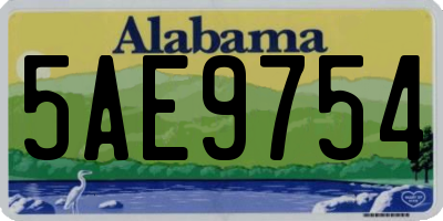 AL license plate 5AE9754