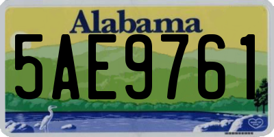 AL license plate 5AE9761