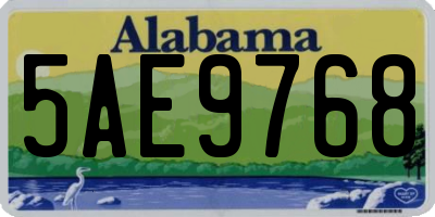 AL license plate 5AE9768