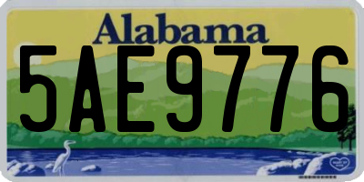 AL license plate 5AE9776