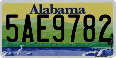 AL license plate 5AE9782