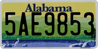 AL license plate 5AE9853