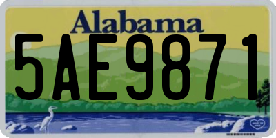 AL license plate 5AE9871