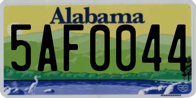 AL license plate 5AF0044