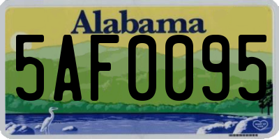 AL license plate 5AF0095