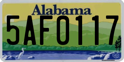 AL license plate 5AF0117