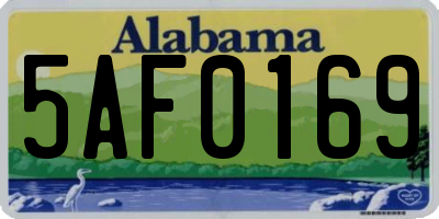 AL license plate 5AF0169