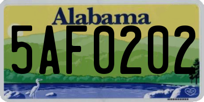 AL license plate 5AF0202