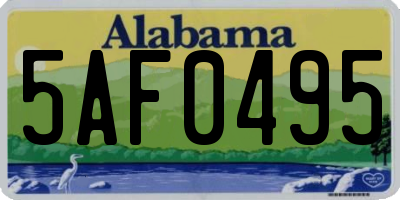 AL license plate 5AF0495