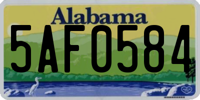 AL license plate 5AF0584