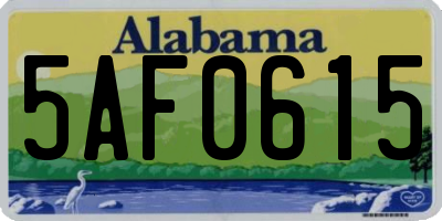 AL license plate 5AF0615