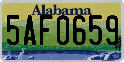AL license plate 5AF0659