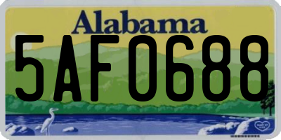 AL license plate 5AF0688