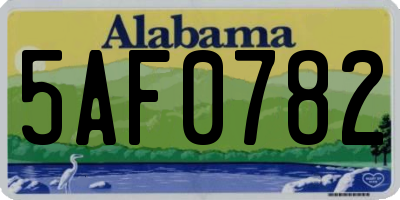 AL license plate 5AF0782