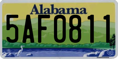 AL license plate 5AF0811