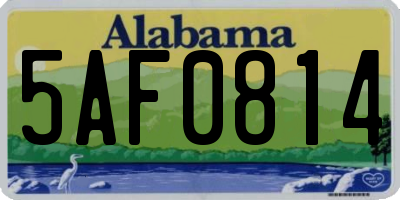 AL license plate 5AF0814