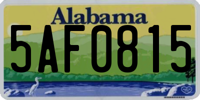 AL license plate 5AF0815