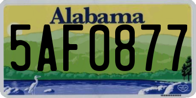 AL license plate 5AF0877