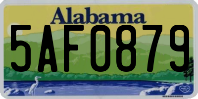 AL license plate 5AF0879