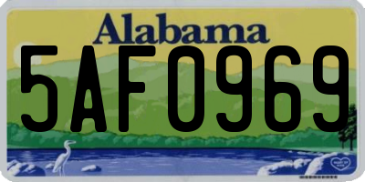 AL license plate 5AF0969