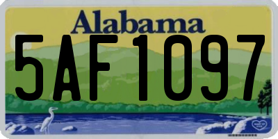 AL license plate 5AF1097