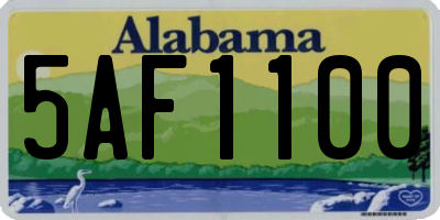 AL license plate 5AF1100