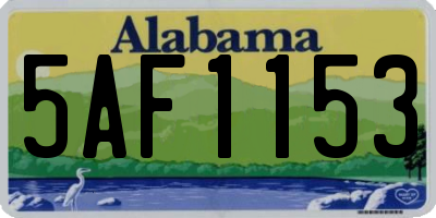 AL license plate 5AF1153