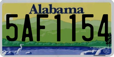 AL license plate 5AF1154