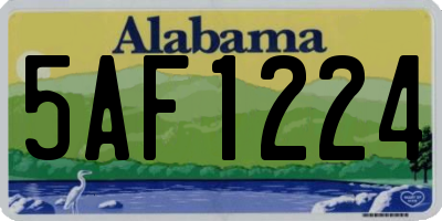 AL license plate 5AF1224
