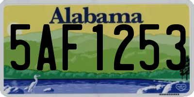 AL license plate 5AF1253