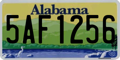 AL license plate 5AF1256