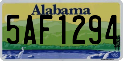 AL license plate 5AF1294