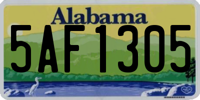 AL license plate 5AF1305