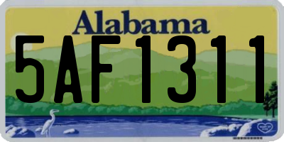 AL license plate 5AF1311