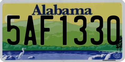 AL license plate 5AF1330