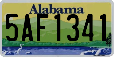AL license plate 5AF1341