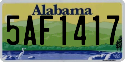 AL license plate 5AF1417