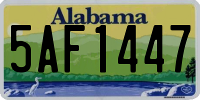 AL license plate 5AF1447