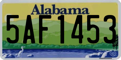 AL license plate 5AF1453