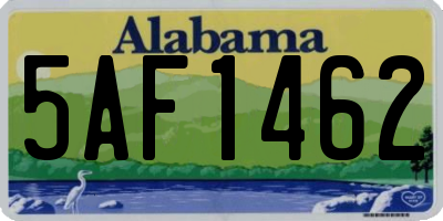 AL license plate 5AF1462