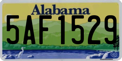 AL license plate 5AF1529