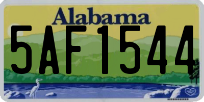 AL license plate 5AF1544