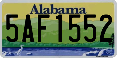 AL license plate 5AF1552