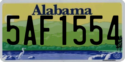 AL license plate 5AF1554