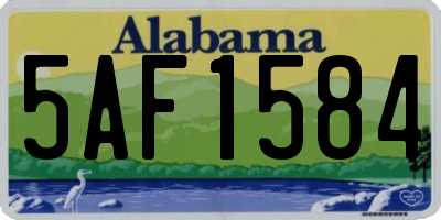 AL license plate 5AF1584