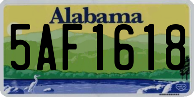 AL license plate 5AF1618