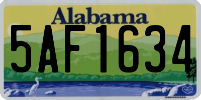 AL license plate 5AF1634