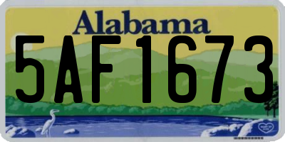 AL license plate 5AF1673