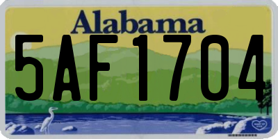 AL license plate 5AF1704